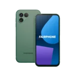 FairPhone 5 Smartphone Frontview And Backview In Moss Green Color