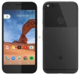 Google Pixel XL Smartphone Front And Back Views In Black Color