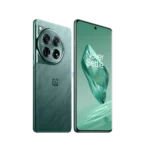 OnePlus 12 5G Smartphone In Flowy Emerald Color Tilted View USA